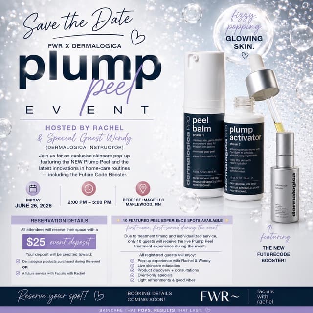 Plump Peel Event at Facials with Rachel in Maplewood, MN
